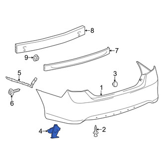 Toyota OE - Rear Left Bumper Cover Reinforcement