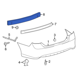 Toyota OE - Rear Bumper Impact Bar