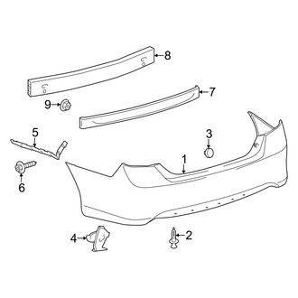 Toyota OE - Rear Bumper - Bumper & Components