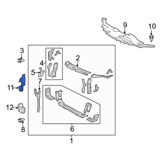 Toyota OE - Front Left Radiator Support Air Deflector