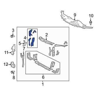 Toyota OE - Front Right Radiator Support Panel