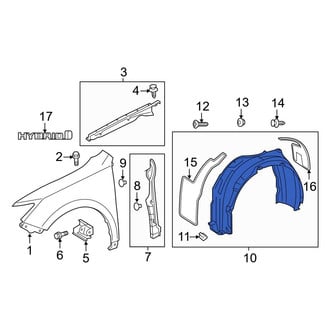 Toyota OE - Front Right Fender Splash Shield
