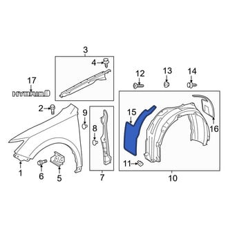 Toyota OE - Front Left Fender Splash Shield