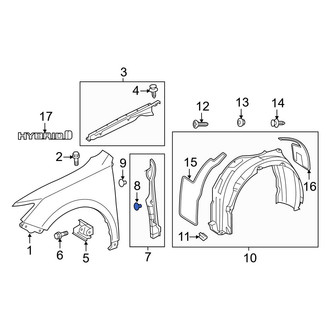 Toyota OE - Rear Lower Fender Clip