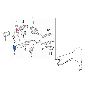 Toyota OE - Front Left Frame Rail End