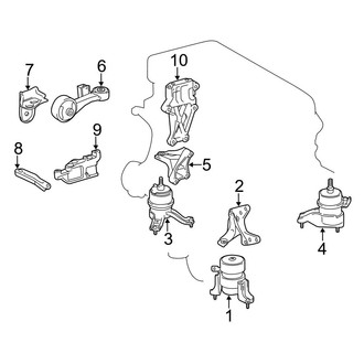 Toyota OE - Engine / Transaxle - Engine & Transmission Mounting (FULL HYBRID EV-GAS (FHEV))