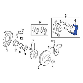 Toyota OE - Front Left Disc Brake Caliper Bracket