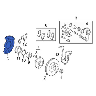 Toyota OE - Front Right Brake Dust Shield