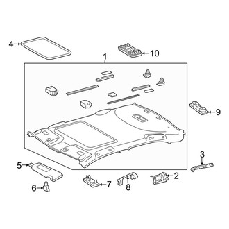Toyota OE - Roof - Interior Trim (With Sunroof), (FULL HYBRID EV-GAS (FHEV))