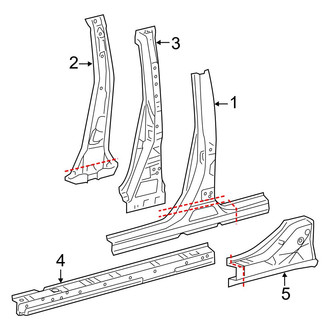 Toyota OE - Pillars, Rocker & Floor - Center Pillar & Rocker (FULL HYBRID EV-GAS (FHEV))