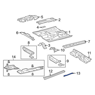 Toyota OE - Left Floor Pan Reinforcement Brace