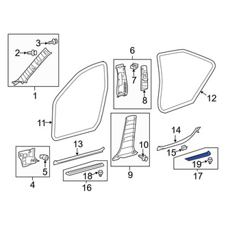 Toyota OE - Rear Left Door Trim Sill Plate Insert