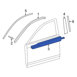 Toyota OE - Front Left Outer Door Belt Molding