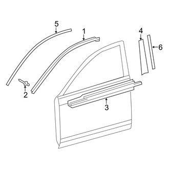 Toyota OE - Front Door - Exterior Trim (Hybrid LE / Hybrid XLE)