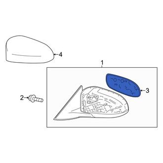 Toyota OE - Front Right Door Mirror Glass