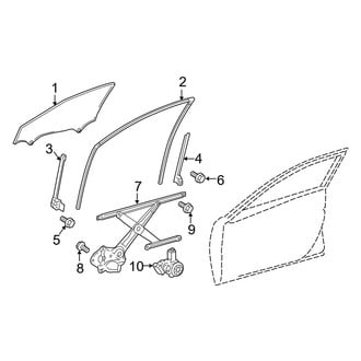 Toyota OE - Front Door - Glass & Hardware (FULL HYBRID EV-GAS (FHEV))