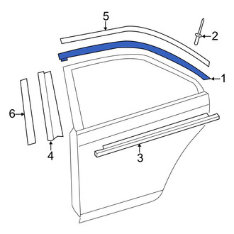 Toyota OE - Rear Left Upper Door Reveal Molding