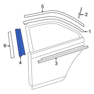 Toyota OE - Rear Left Lower Door Reveal Molding