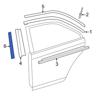 Toyota OE - Rear Left Lower Black Out Tape