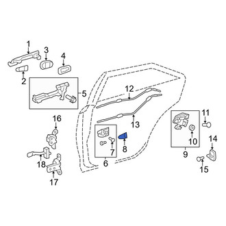 Toyota OE - Rear Right Inner Exterior Door Handle Cover
