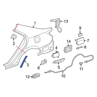 Toyota OE - Rear Right Side Body Trim Protector