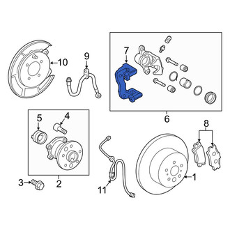 Toyota OE - Rear Left Disc Brake Caliper Bracket