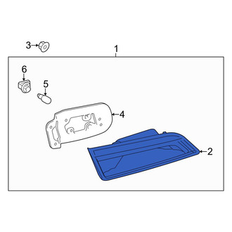 Toyota OE - Rear Right Back Up Light Assembly