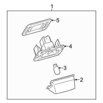 Toyota OE - Rear Lamps - License Lamps (FULL HYBRID EV-GAS (FHEV))