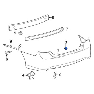 Toyota OE - Rear Left Bumper Cover Cap