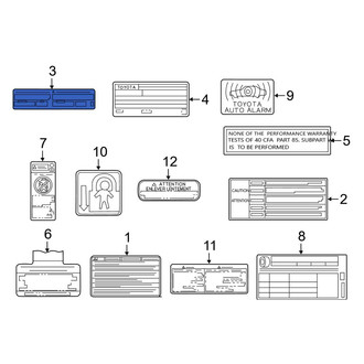 Toyota OE - A/C System Information Label