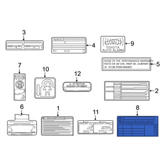 Toyota OE - Tire Information Label