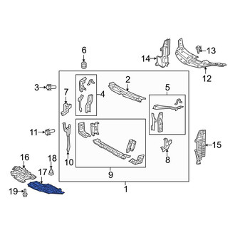 Toyota OE - Front Left Radiator Support Splash Shield