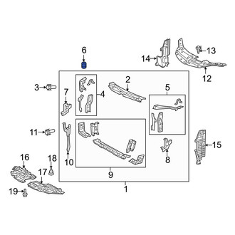 Toyota OE - Front Outer Hood Stop Buffer
