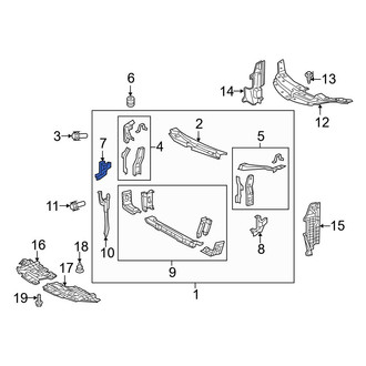 Toyota OE - Front Right Bumper Cover Stay