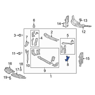 Toyota OE - Front Left Bumper Cover Stay