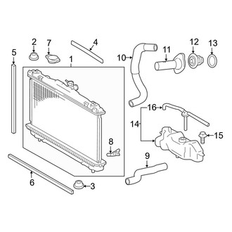 Toyota OE - Cooling - Radiator & Components (2.5L)