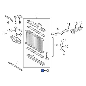 Toyota OE - Lower Radiator Insulator