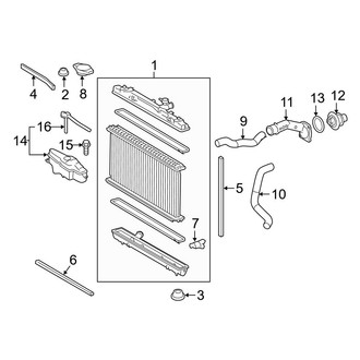 Toyota OE - Cooling - Radiator & Components (3.5L)