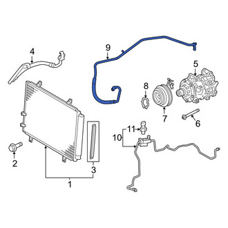 Toyota OE - A/C Refrigerant Suction Hose