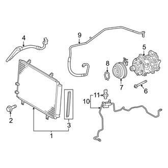 Toyota OE - Air Conditioner & Heater - Condenser, Compressor & Lines (3.5L)