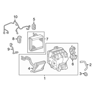 Toyota OE - Air Conditioner & Heater - Evaporator & Heater Components (W/O Auto A/C)