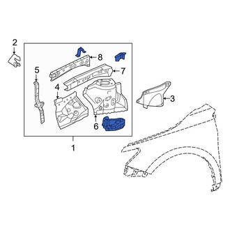 Toyota OE - Front Left Fender Apron Assembly