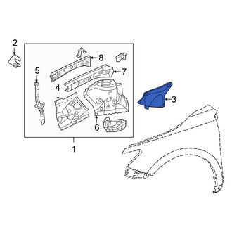 Toyota OE - Right Fender Apron Seal