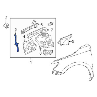 Toyota OE - Front Left Fender Apron Extension