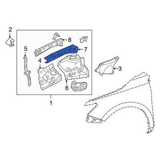 Toyota OE - Front Right Upper Fender Rail Reinforcement