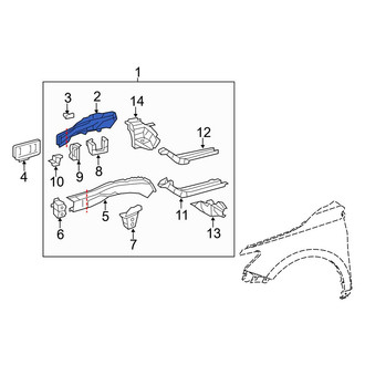 Toyota OE - Front Right Outer Frame Side Member