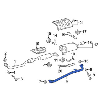 Toyota OE - Center Exhaust Intermediate Pipe