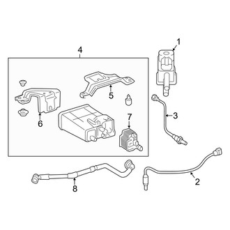 Toyota OE - Emission System - Emission Components (2.5L)