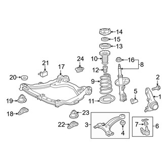 Toyota OE - Front Suspension - Suspension Components (With Sport Tuned Suspension)