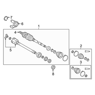 Toyota OE - Front Suspension - Drive Axles (2.5L)